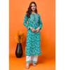 Women Cotton Blend Kurta Pant Set Top Tunic Designer Party Wear Kurti