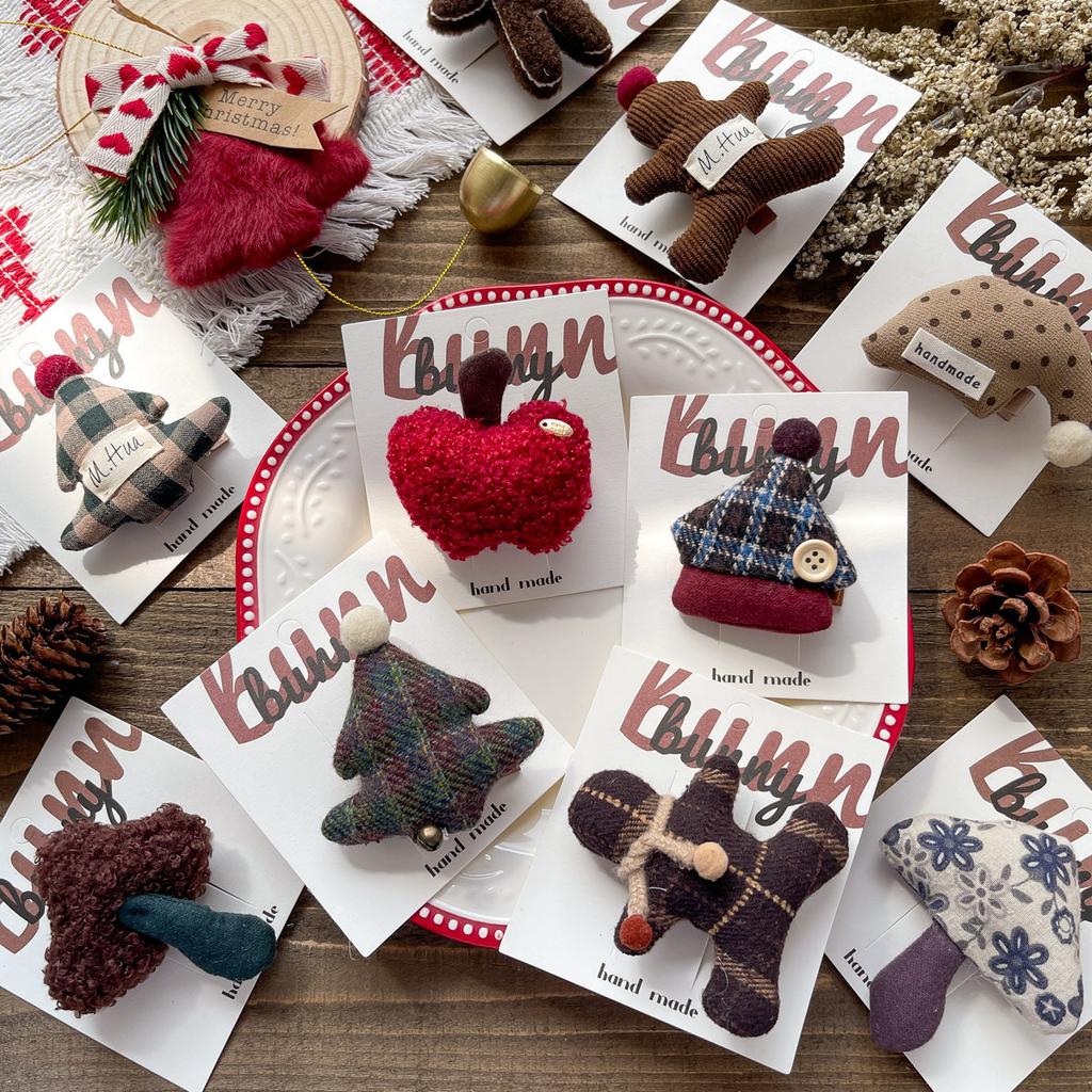 Christmas Cartoon Hair Clip Gingerbread Man Xmas Tree Children Hair Clip Korean Sweet Cute Little Girls Hair Style Accessories