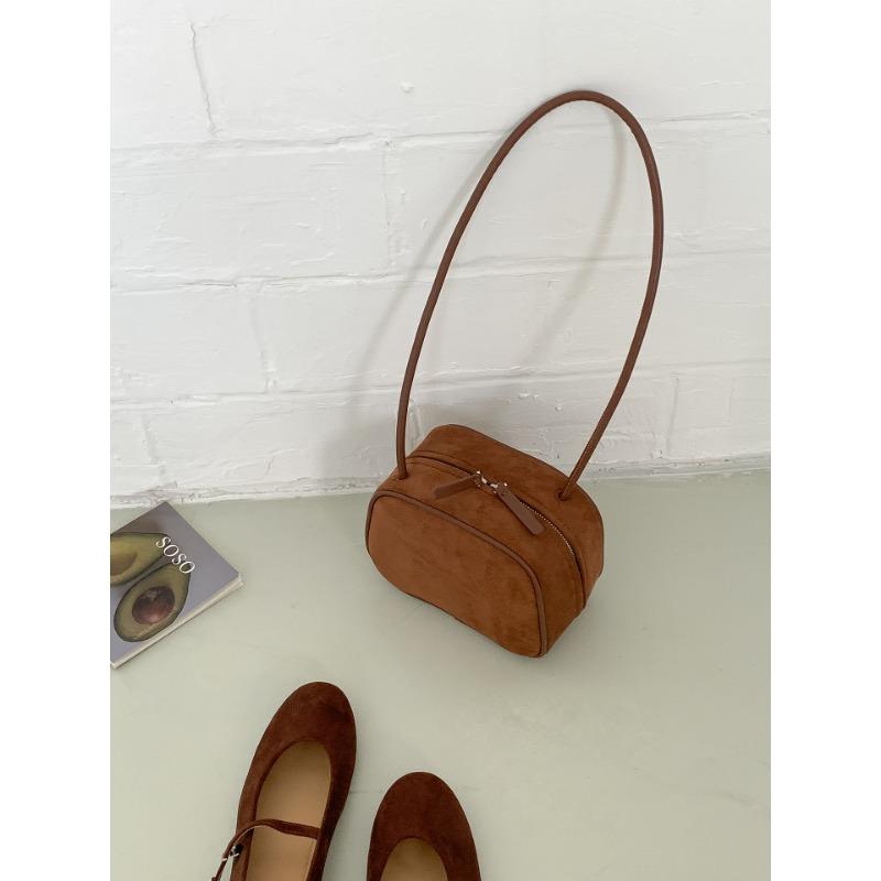 

Осень и зима замшевая сумка-тофу блок нишевый дизайн маленькая квадратная сумка новая женская сумка через плечо коричневый