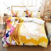 DxD Rias Red Hair Devil Queen School Uniform Demon Wing Purple Magic Anime Duvet Cover + 2 Pillowcases Otaku Anime Fan Bed Linen