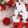 Girls' Vintage Rose Holiday Dress Summer Kids' Camisole Dress