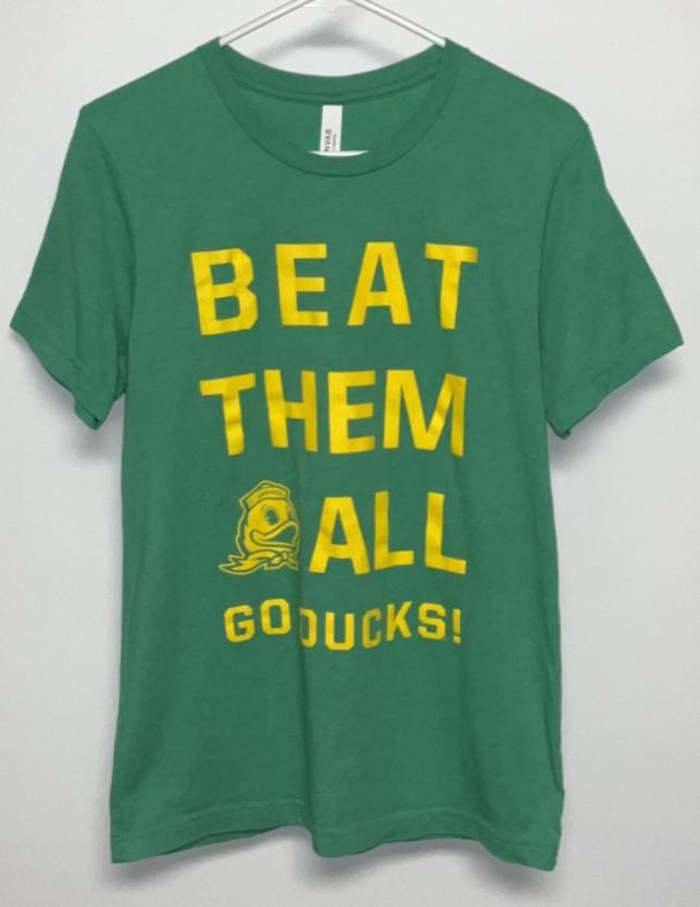 Oregon Ducks Short Sleeve T-Shirt Women s Medium Green XXL