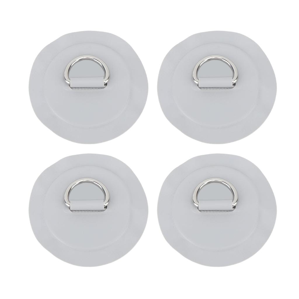 D Ring Patch Round Lightweight D Ring PVC Patch for Inflatable Boat Surfboard Stand Up Paddleboard 4pcs Gray