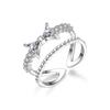 925 Sterling Silver Ring Open Adjustable Silver/Gold Ring Fashion Exquisite Student Girlfriend Jewelry Accessories Wedding Party