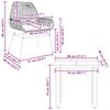 3 Piece Outdoor Dining Set with Cushions Grey Poly Rattan Glass Table