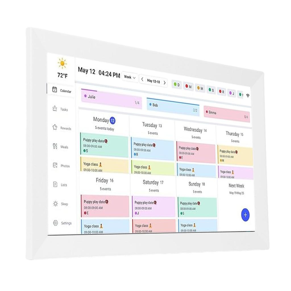 15.6 Inch Smart Digital Calendar Planner Touchscreen Wall Desk Mount Family Chore Chart WiFi Interactive Display APP Control