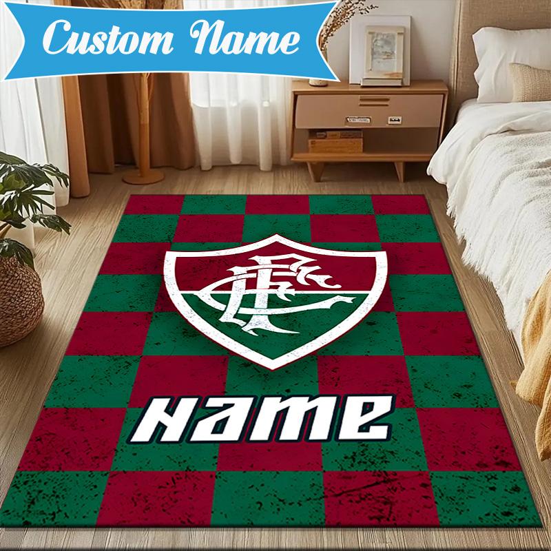 Custom Name Love Fluminense Rug Game Carpet, Floor Mat for Bedroom Living Room Entryway Rug, Home Decor Idea Gift for Christmas birthday
