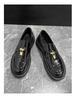 Men's Plus Size Leather Slip-on Loafers: Formal & Casual Thick Sole Shoes