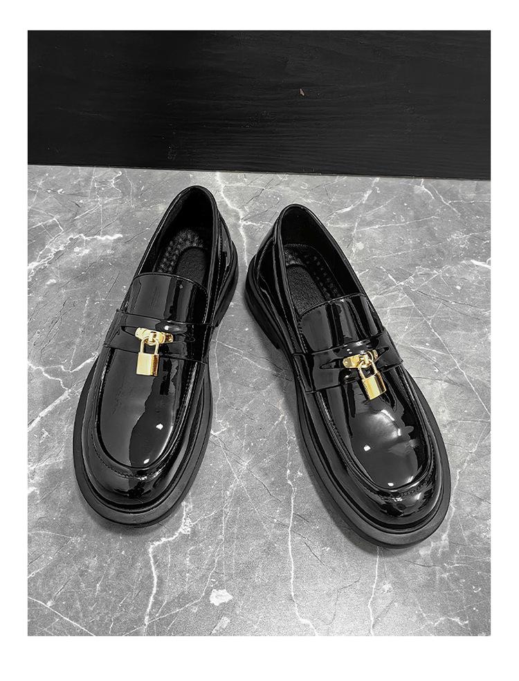 Men's Plus Size Leather Slip-on Loafers: Formal & Casual Thick Sole Shoes