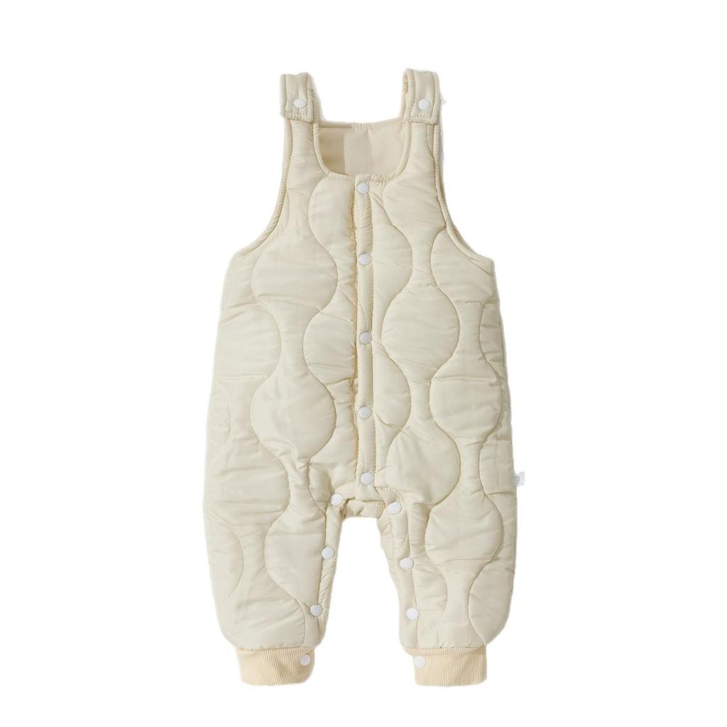 Pikowany kombinezon niemowlęcy: Ciepłe kombinezony jesienno-zimowe z rozpięciem w kroku