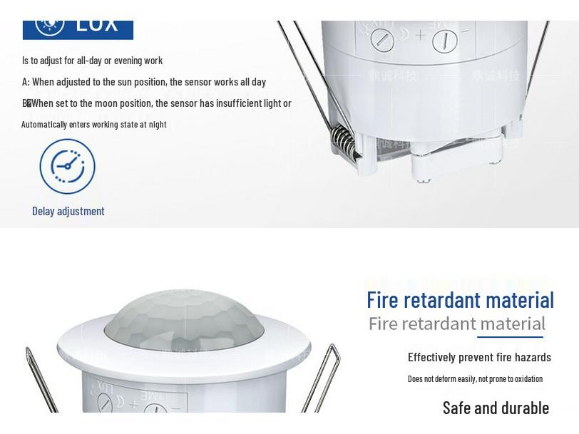 Intelligent Dimmable LED Ceiling Light with Embedded Infrared Motion Sensor