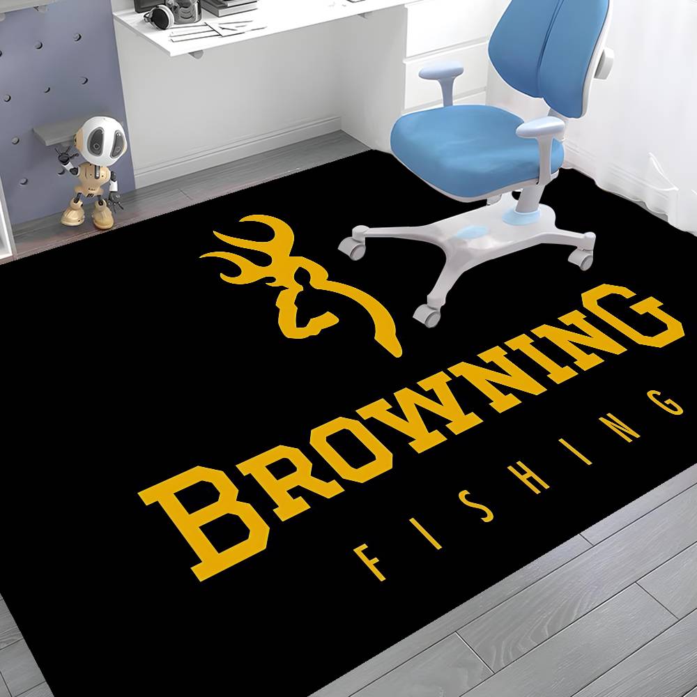 B-Browning Logo Kitchen Mat Kids Room Bedroom Decoration Balcony Anti-Slip Doormat Living Room Alfombra
