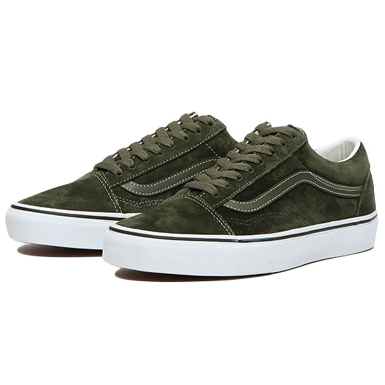 Vans Old Skool Pig Suede - Olive Unisex Sneakers Green True-White VN0A3WKT4QV