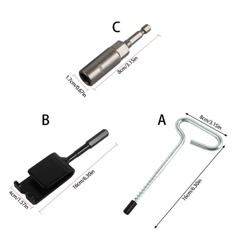 Universals Ice Anchors Tool Camping Tent Threaded Peg Portable Ice Shelter Stake Nails Practical Ice Anchors Tool Drill