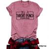 Summer Round Neck 3D Letters' THOAT PUNCH ' Print Top Fashionable Casual Short Sleeved Women's T-shirts