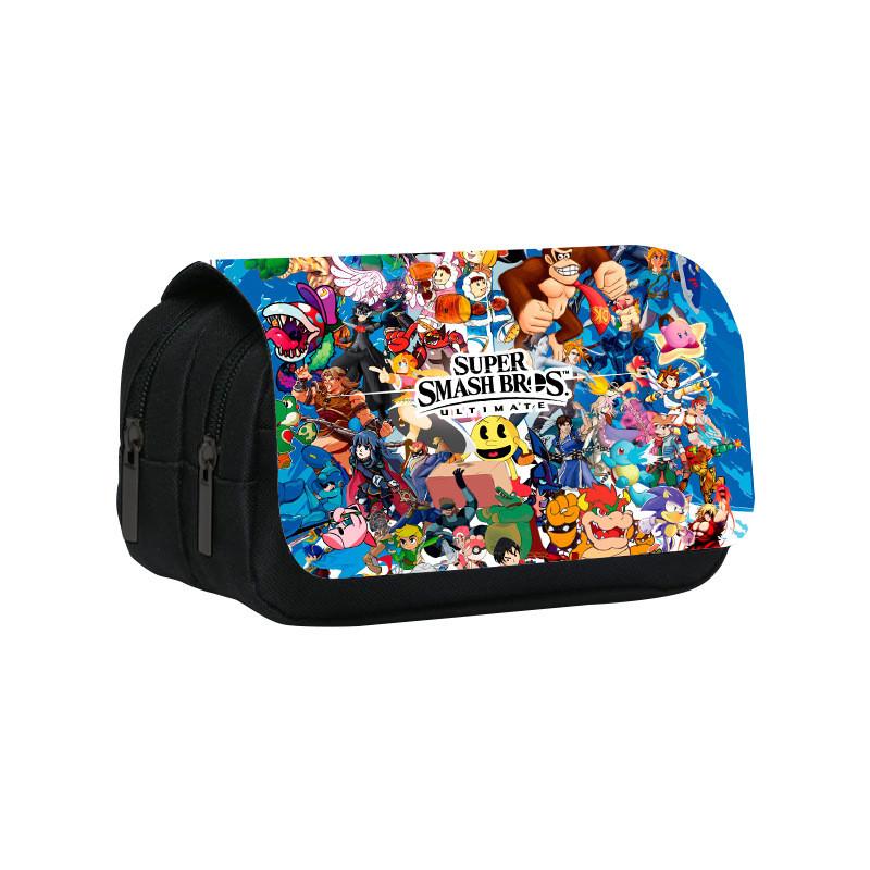 Trousse à Crayons Double Couche Mario Grande Capacité Pour Étudiants Organisateur de Fournitures Scolaires