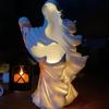 Witch Decorative Lamp Searching for Bright Ghosts Realistic Ghost Sculpture Halloween Garden Decorative Ghost Sculpture