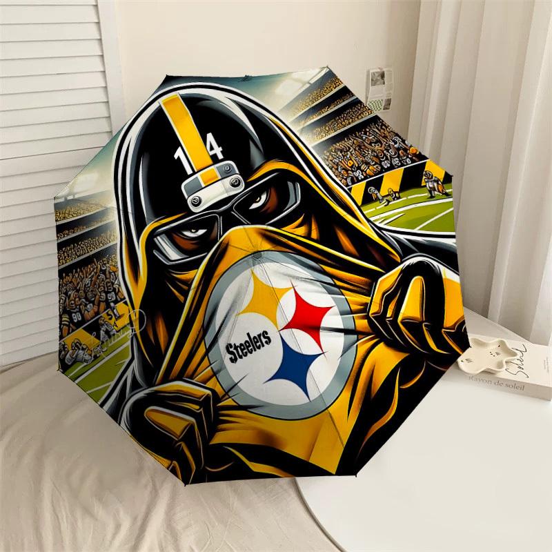 

1PC Steelers 14 Umbrella-8-Rib Reinforced, Automatic Open, Lightweight & Durable, Cute Fashion Accessory for Outdoor-P92