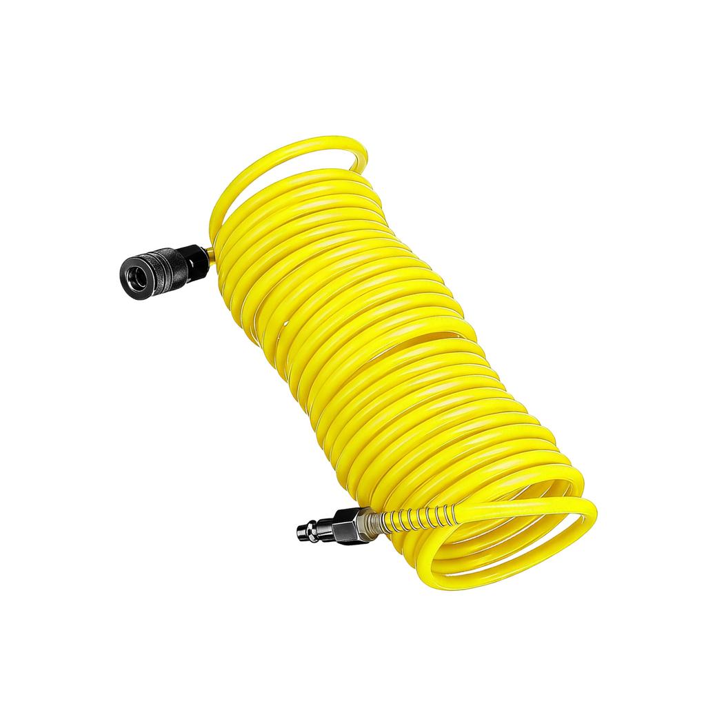 Pneumatic Tubing Quick Coupling Pipe Pneumatic Tool Part Coiled Flexible Air Hose Air Compressor Hose 7.5m Tubing