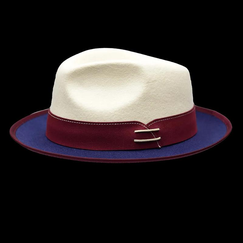 Французский цилиндр, сочетающийся по цвету, цилиндр из чистой шерсти, шляпа из британской шерсти, федора adjustable