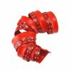 2.5M Red Rubber Car Front Bumper Spoiler Lip Splitter Valance Chin Protector Kit