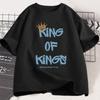 Tričko Král králů Křesťanské oblečení Náboženský dárek pro ženy Ježíš Kristus Streetwear Víra Trička s krátkým rukávem