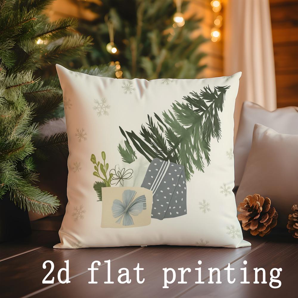 Heimdeko Weihnachten Winterliches Thema Dekorative Kissenbezüge Muster Kissenbezug Geeignet für Sofa Schlafzimmer Auto Kissenbezug