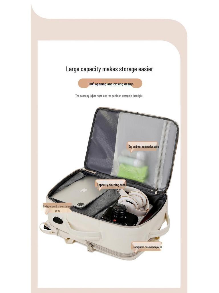 Erweiterbarer USB Business-Reiserucksack für Damen