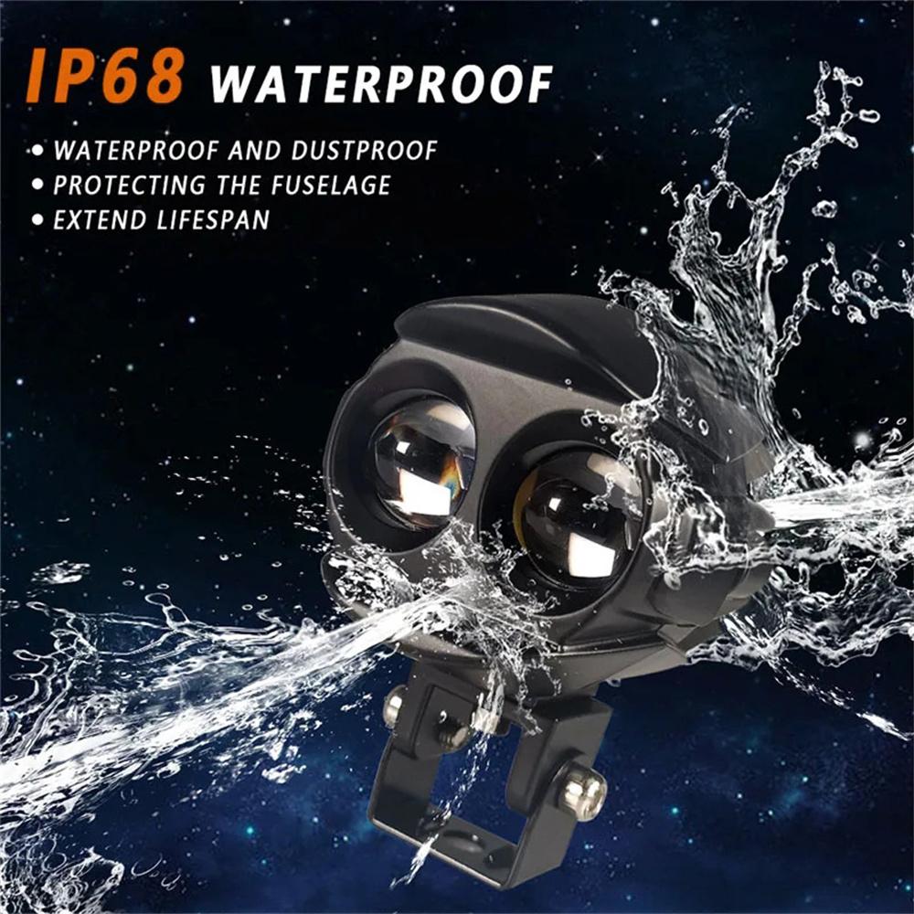 MOFOX W05 Motorcycle LED Fog Light Dual Head Spotlight 40W 8000Lms High/Low Beam Light