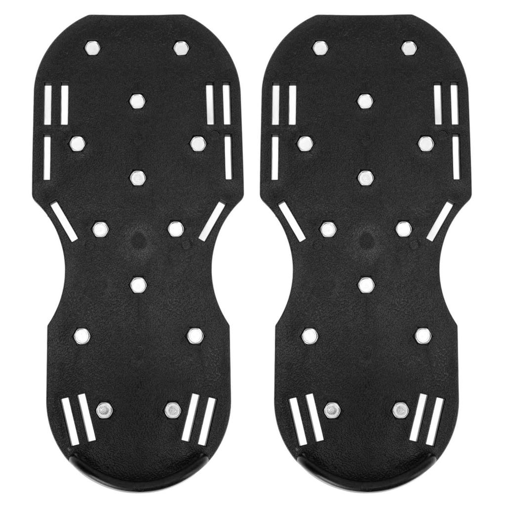 Pázsit Szöges Cipő Háromszög Csatpántokkal Pázsit Levegőztető Szöges Cipő Scarifier Cipő Kerthez Fekete