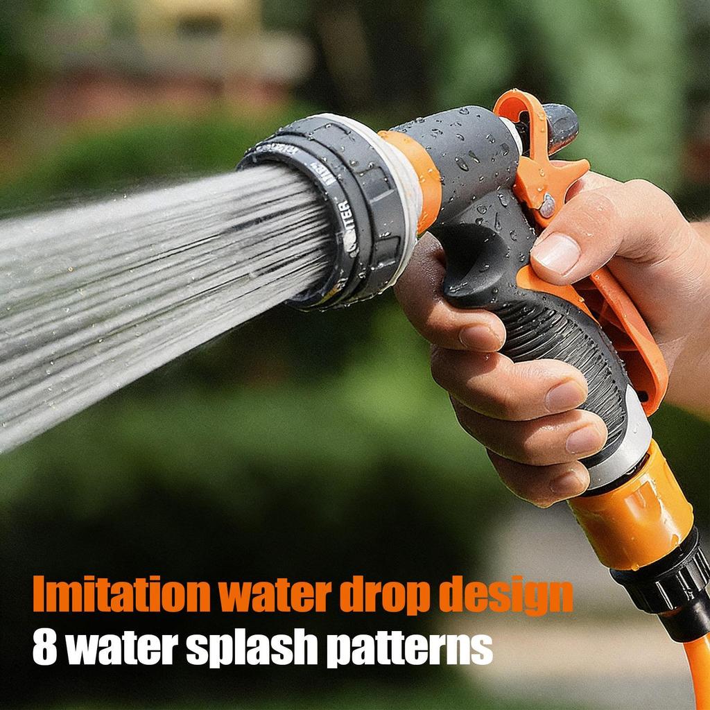 Multi Functional Water Sprayer 8 Spraying Modes Water Hose Nozzle 4/6 Ports High Pressure Lawn Watering Sprinkler With 5m Hose