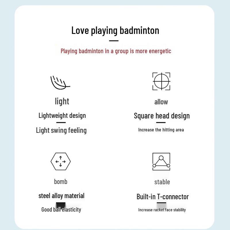 WEZHO Badminton Racket Training & Couple Set