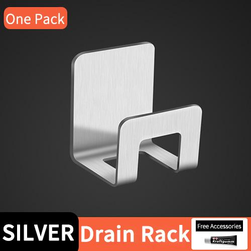 

Stainless Steel Sink Sponges Holder Self-Adhesive Drainage Chopping Board Scouring Pad Organizer Kitchen Shelf срібний