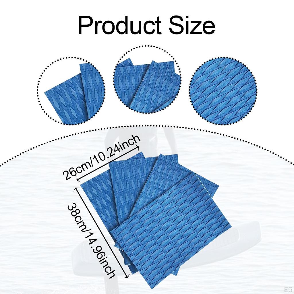 4 stk Surfebrett Traction Pad dekk Gripepute, Sklisikkert Båtdekkark for Longboard,