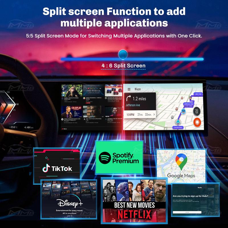 MMB CarPlay AI Box QCM6125 Android 13 OS for 2018-2025 BMW ID6 ID7 ID8 ID9 8GB+128GB YouTube&Netfilx Multimedia Streaming TV Box