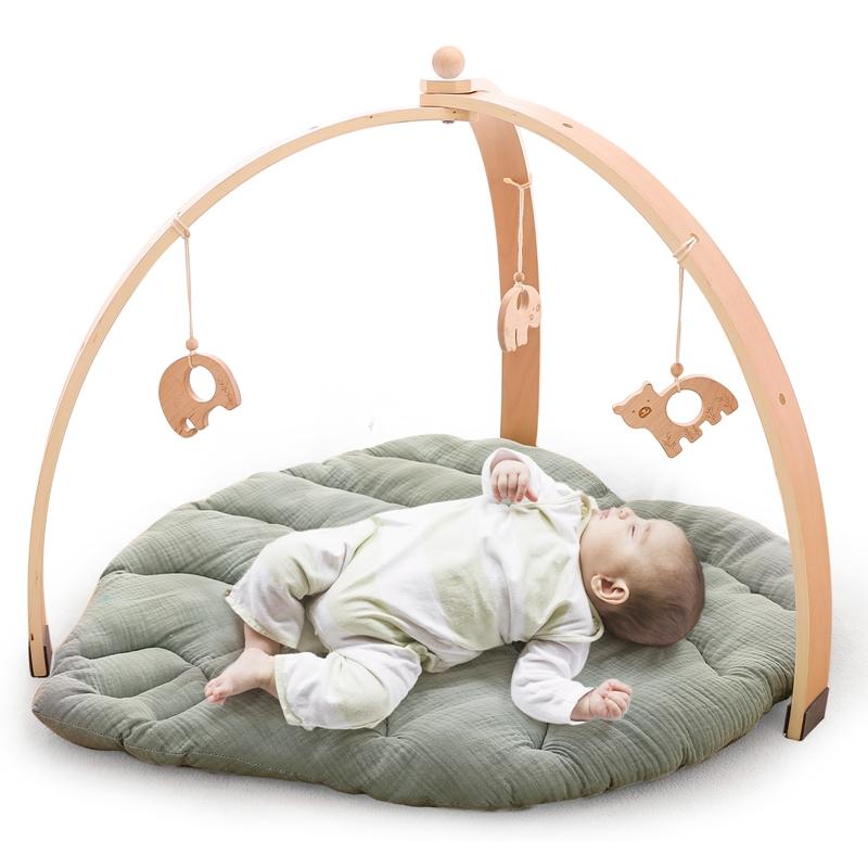 Wooden Fitness Rack Children Room Decorations Baby Play Gym Activity Pendants Wooden Hanger Mobile Crib Newborn Gift