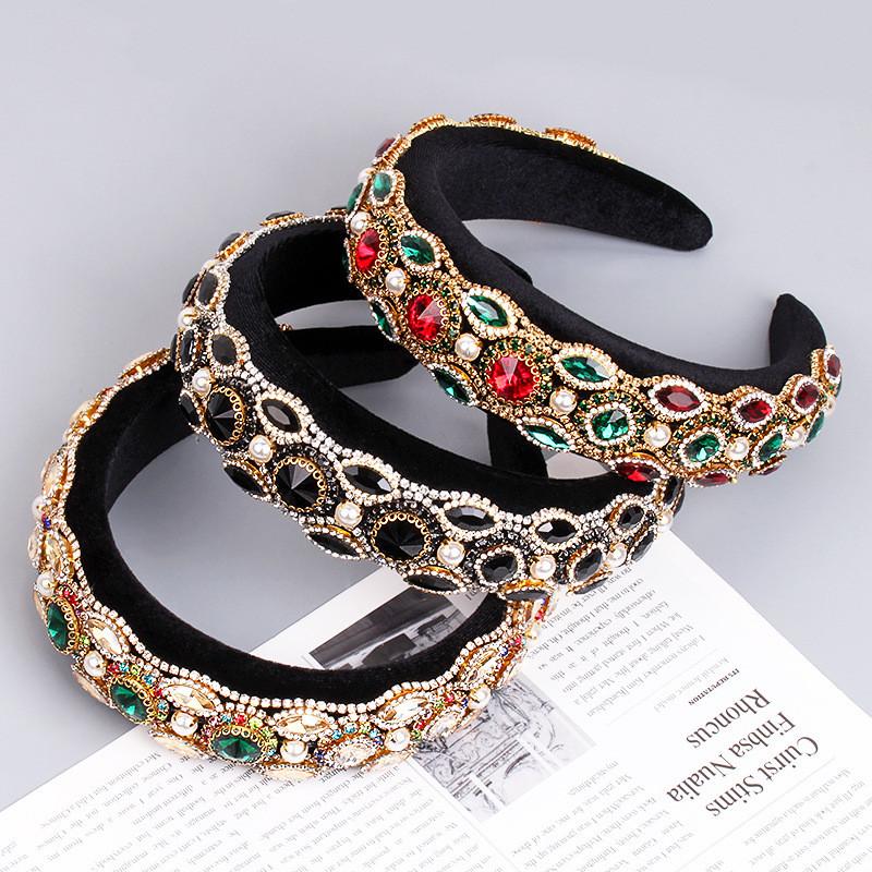 Elegant Baroque Crystal Headband With Geometric Design For Women Summer 2022