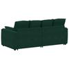 Modular Sofa with Cushions Dark Green
