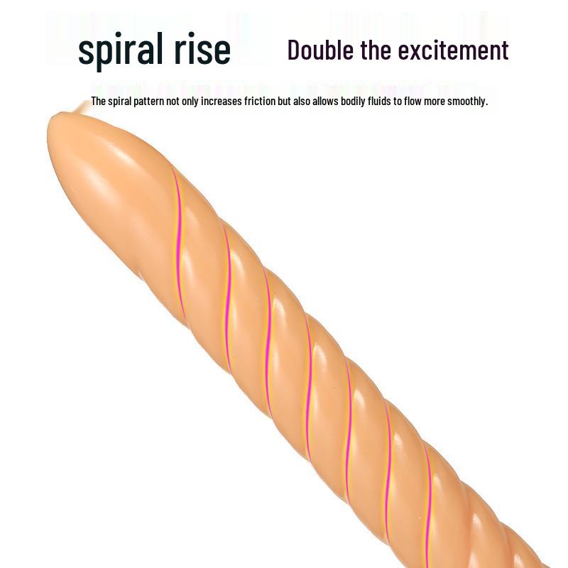 Spiraalvormige Super Lange Anale Plug met Zachte Kralen - Unisex Erotische Achtertuin Masturbator.