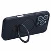 For iPhone 16 Pro Case Carbon Fiber Texture TPU+PC Phone Cover with Rotatable Magnetic Kickstand