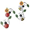 Wrought Iron Wall Hanging Decoration Outdoor Yarn Ornament Courtyard  Crafts Flower Decorations Iron: Statues