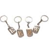 Pendentif Porte-clés 26 Lettres en Acier Inoxydable Creux - Polyvalent pour Sac à Dos, Voiture, Plaque Militaire