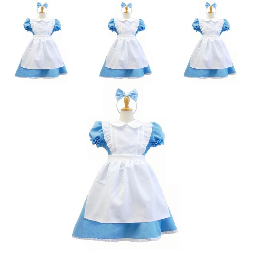 Adorabile Costume di Alice nel Paese delle Meraviglie per Bambine con Cuciture Perfette