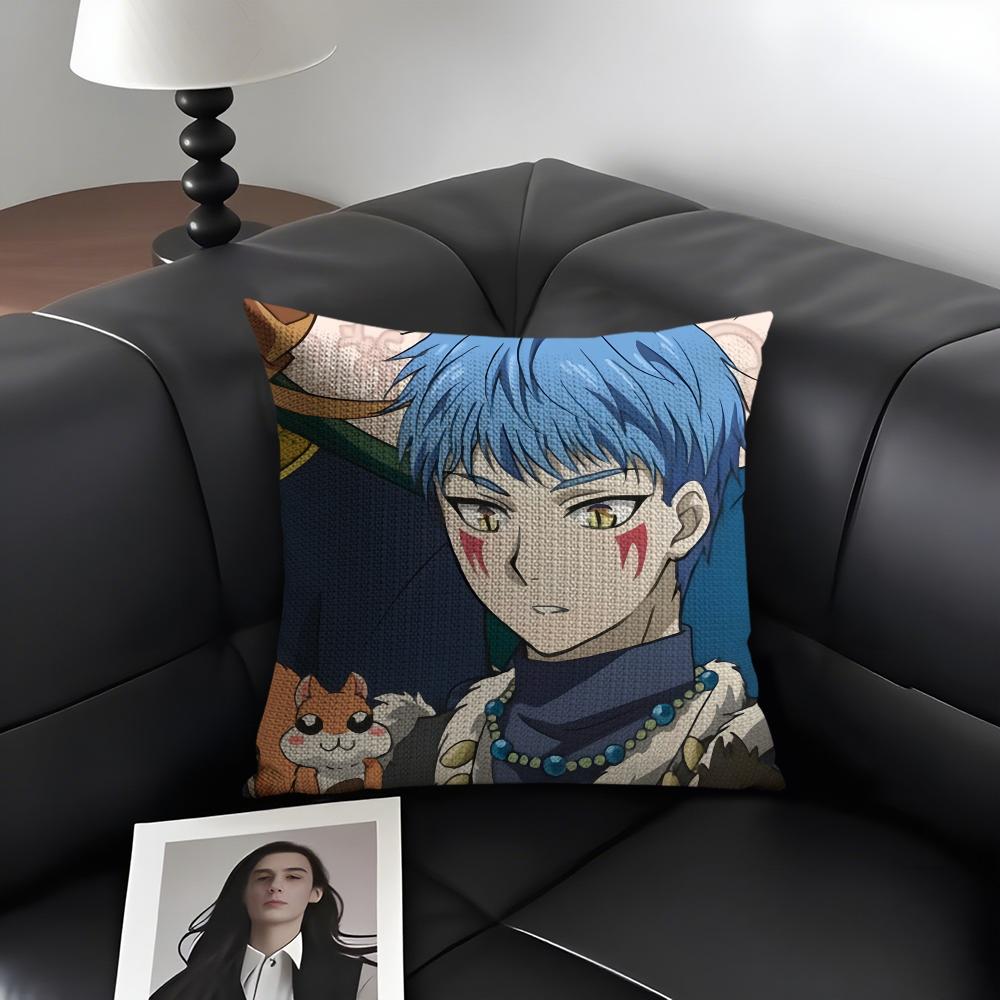 Y-Yona O-Of The Dawnn Anime Cushion Cover Natural Linen Organic Fabric Double-Sided Printing Sofa Home Decor Gift Pillow Case