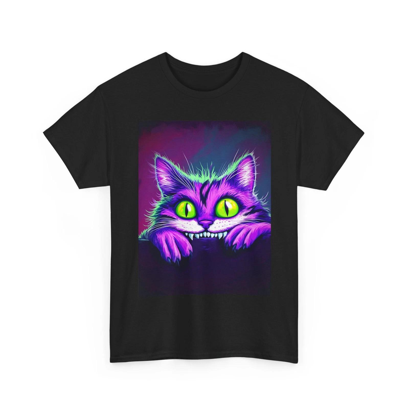 

ALICE IN WONDERLAND CHESHIRE CAT ART TEE Tshirt GIFT MEN WOMEN SHIRT RAVE PARTY 2XL