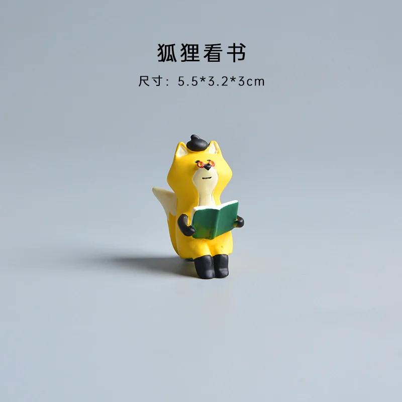 Cute Cartoon Cat Frog Bear Yellow Chair Computer Model Office Ornament Mini Home Decor Crafts Accessories Desktop Figurines Gift