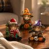 Artistic Home Decorations 3Pcs Highland Cow Figurine, Resin Yak Statues for Thanksgiving Christmas, Creative Desk Farmhouse Tabletop Ornaments