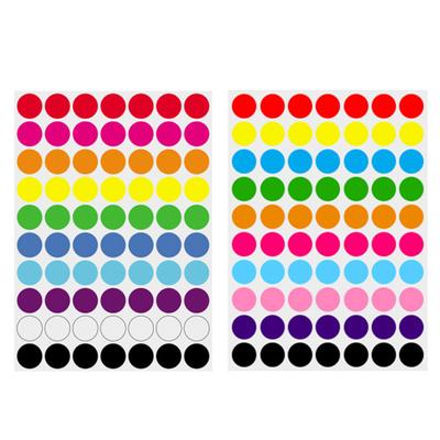20 Piezas Pegatinas de Puntos de Colores Autoadhesivas Fuerte Adherencia Impermeables DIY Ampliamente Utilizadas Etiquetas Adhesivas Circulares