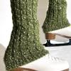 Figure Skating Leg Warmers Cable Knit Long Socks Lightweight Sleeve Over Knee High Footless