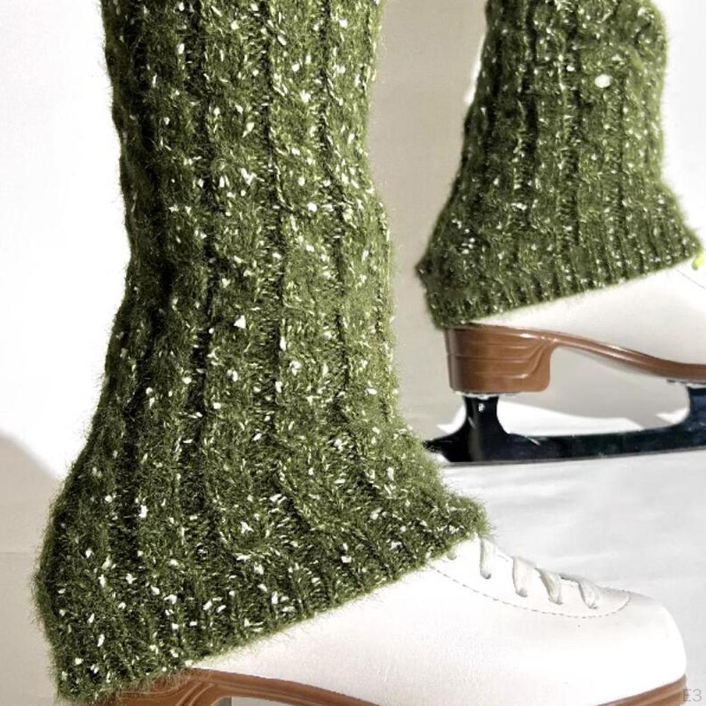 Figure Skating Leg Warmers Cable Knit Long Socks Lightweight Sleeve Over Knee High Footless